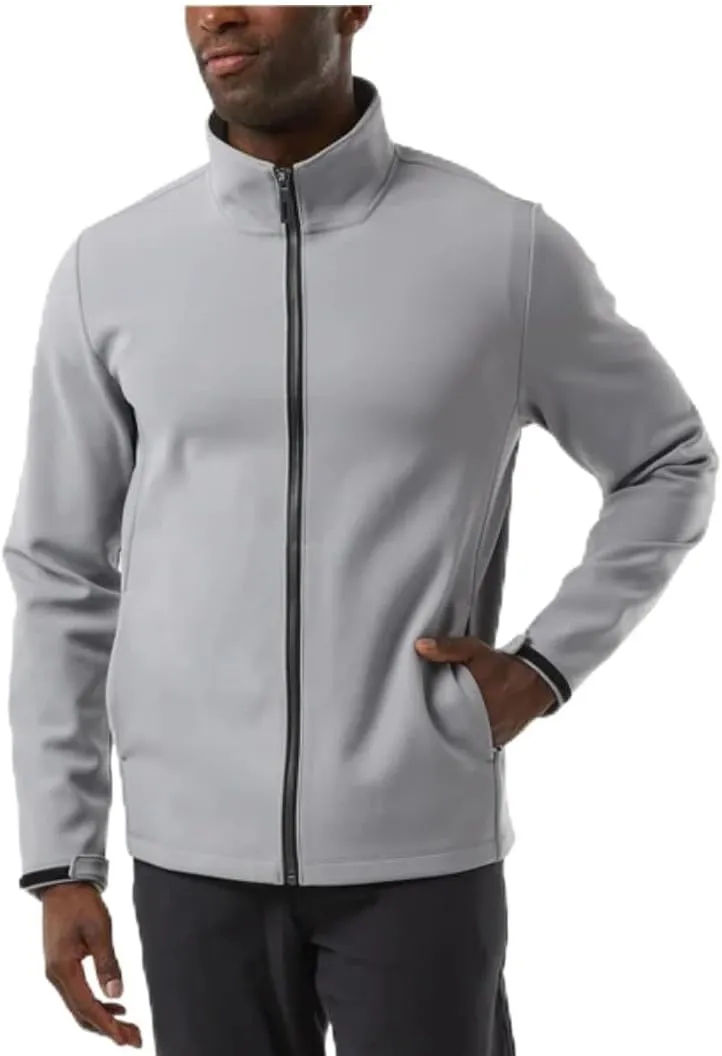 32 Degrees Men's Full Zip Jacket  Regular Fit, Outdoor Casual, Adjustable Cuffs, Stand Collar