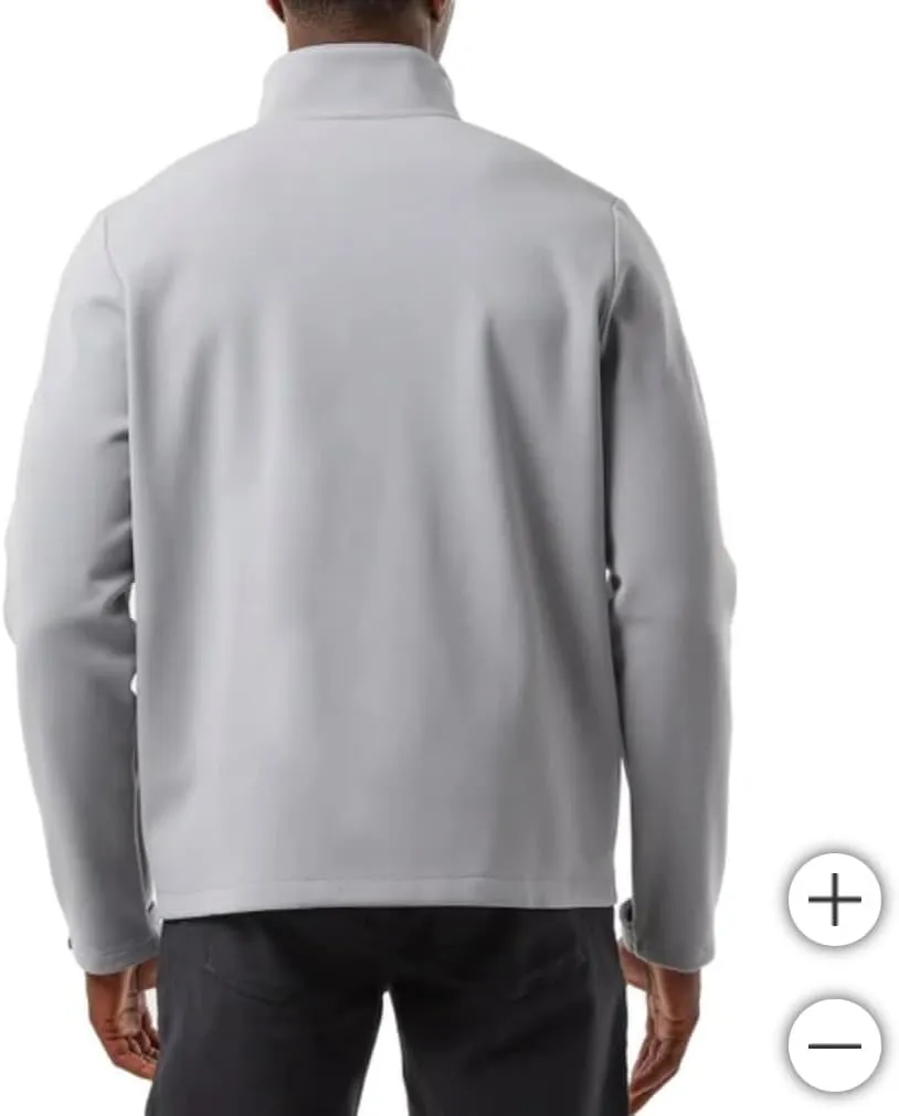 32 Degrees Men's Full Zip Jacket  Regular Fit, Outdoor Casual, Adjustable Cuffs, Stand Collar