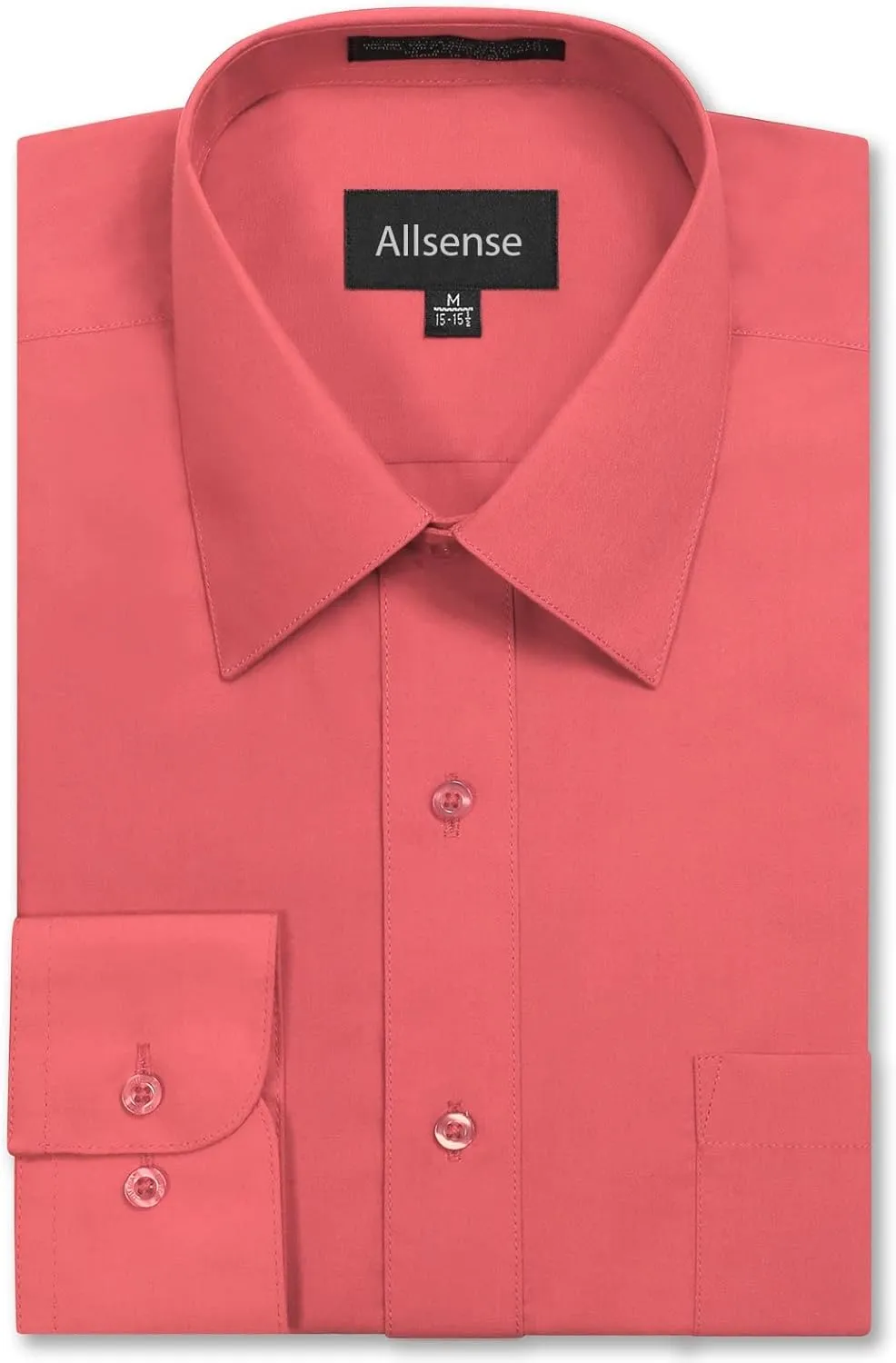 Allsense Mens Regular-Fit Long-Sleeve Dress Shirt