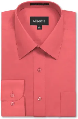 Allsense Mens Regular-Fit Long-Sleeve Dress Shirt