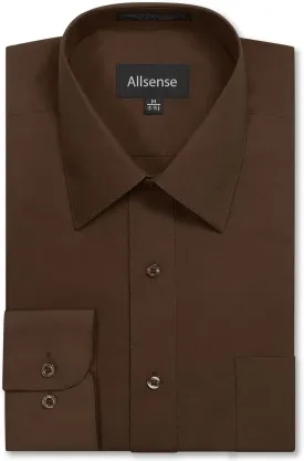 Allsense Mens Regular-Fit Long-Sleeve Dress Shirt