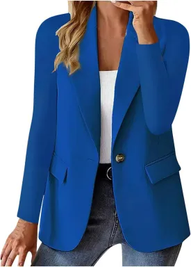 Blazers for Women Business Casual Jackets Long Sleeve Open Front Cardigan Work Suit 2024 Trendy Blazer with Pockets