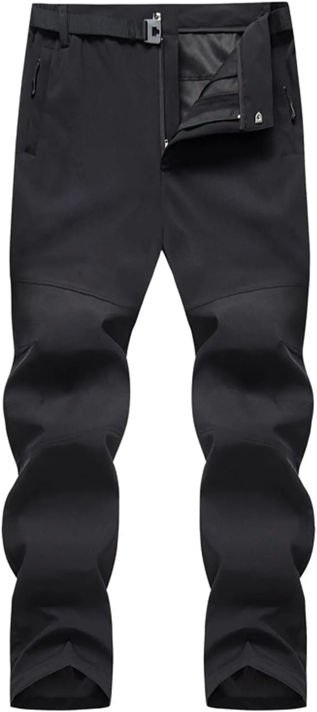 Casual Pants for Men Fashion Cotton Buckle Zipper Solid Skinny-Fit Jogger Trousers Outdoor Sports Climbing Pants