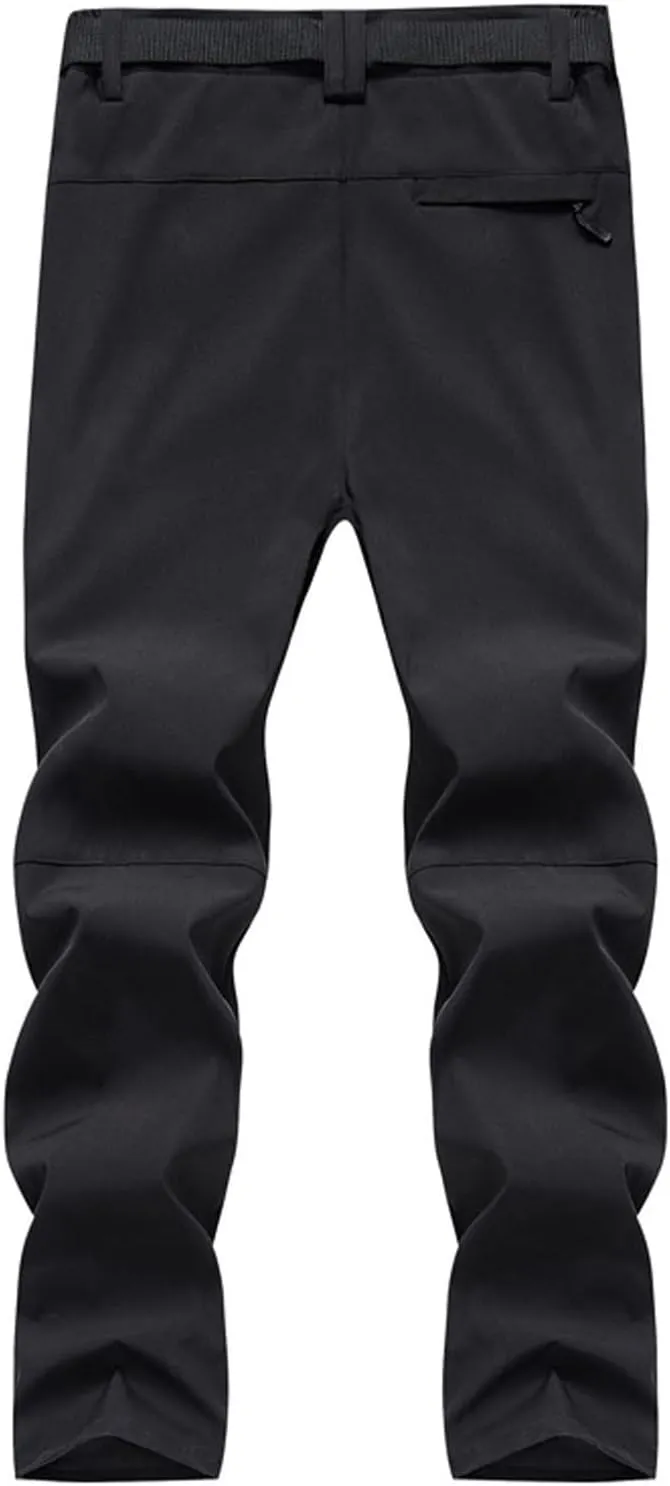 Casual Pants for Men Fashion Cotton Buckle Zipper Solid Skinny-Fit Jogger Trousers Outdoor Sports Climbing Pants