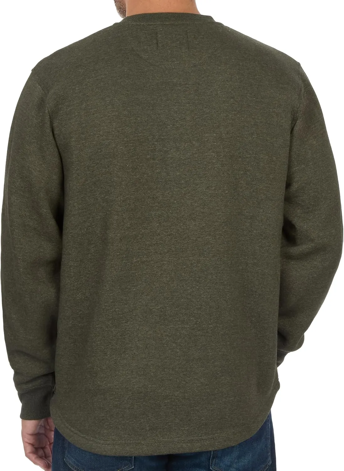 Coleman Men's Long Sleeve Henley Fleece Sweatshirt - 3-Button Placket - Comfortable Cotton Blend for All Seasons