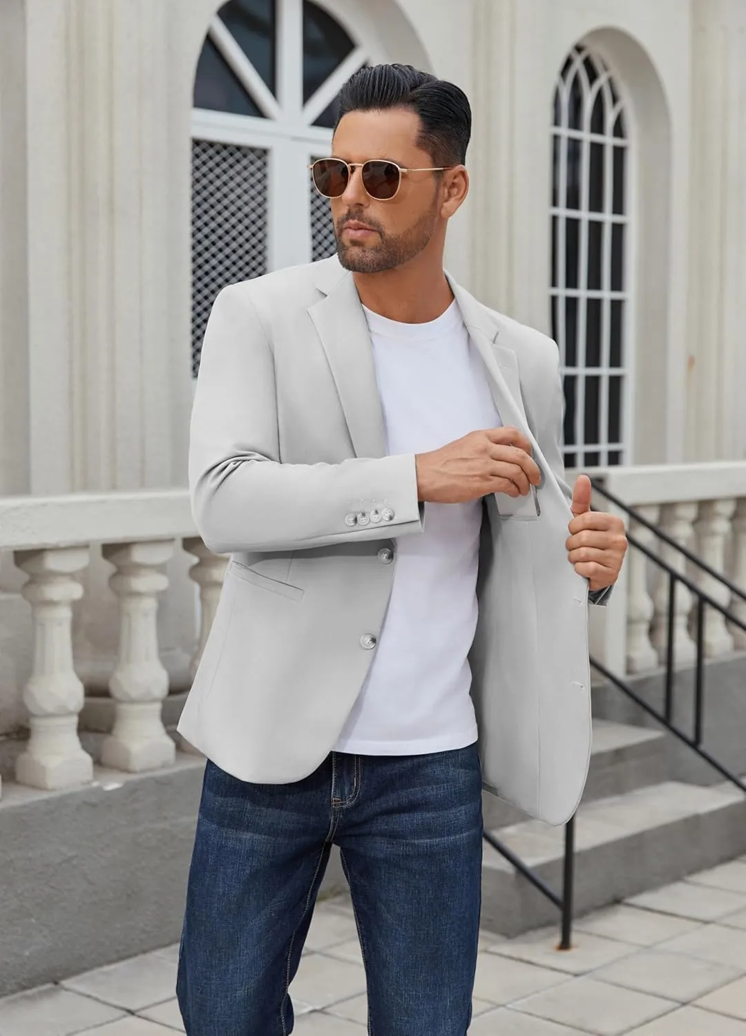COOFANDY Men's Casual Blazer Regular Fit Lightweight Two Button Sport Coat Suit Jacket