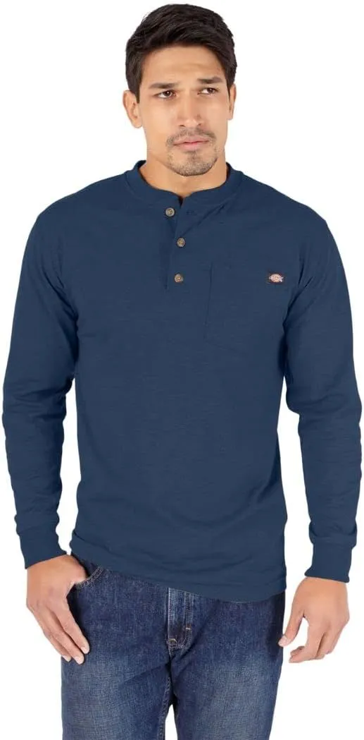 Dickies Men's Long Sleeve Heavyweight Henley