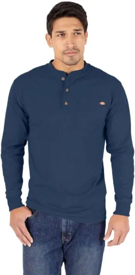 Dickies Men's Long Sleeve Heavyweight Henley