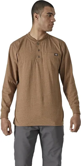 Dickies Men's Long Sleeve Heavyweight Henley