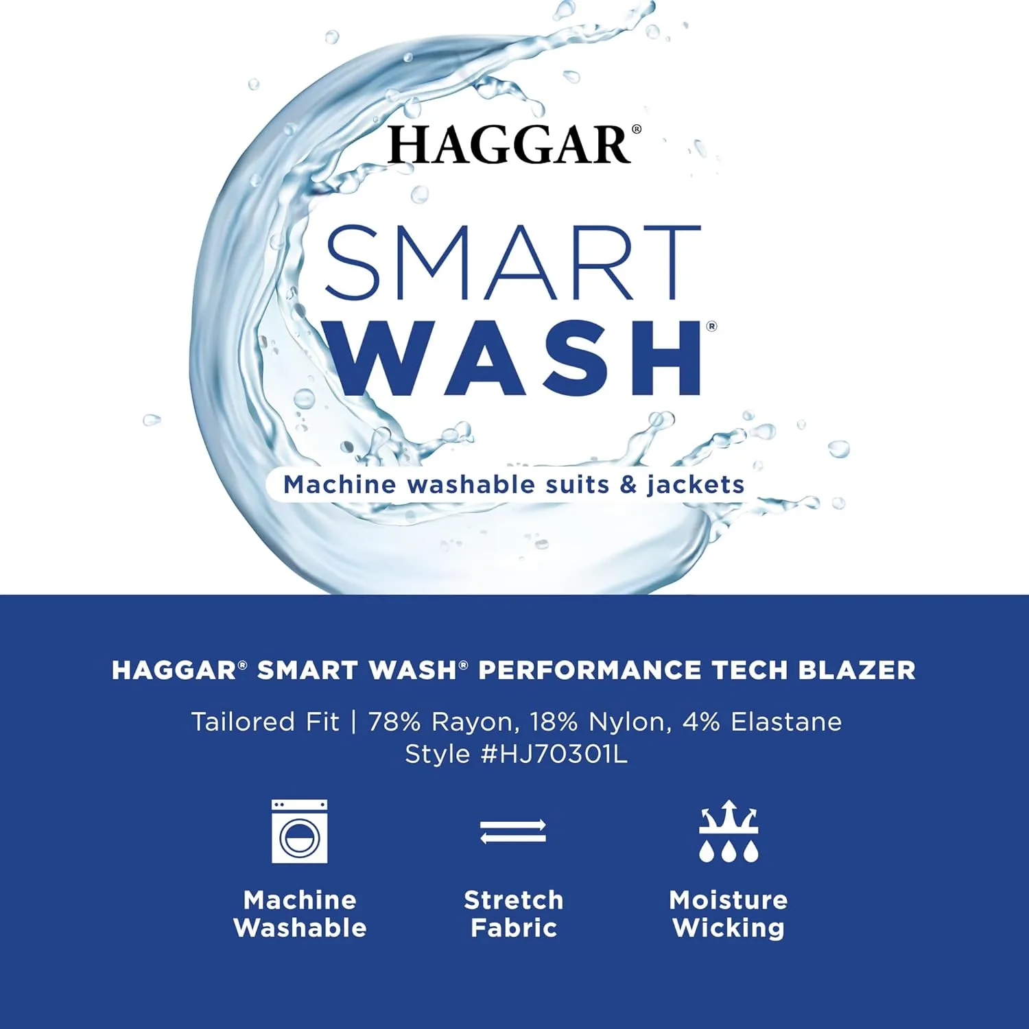 Haggar Men's Smart Wash Highland Blazer