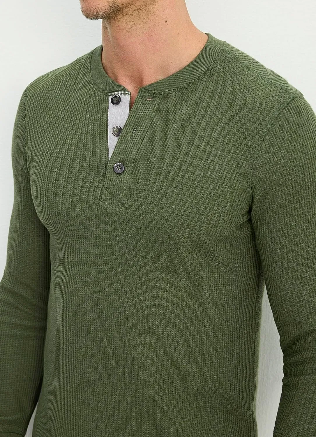 Jockey Men's Baselayer Long Sleeve Waffle Henley