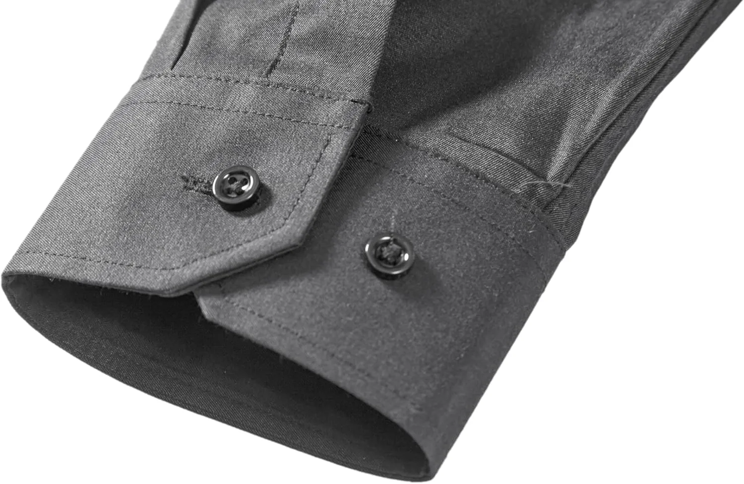 LOCALMODE Mens Stretch Slim Fit Dress Shirts Lightweight Soft Long Sleeve Casual Button Down Shirts