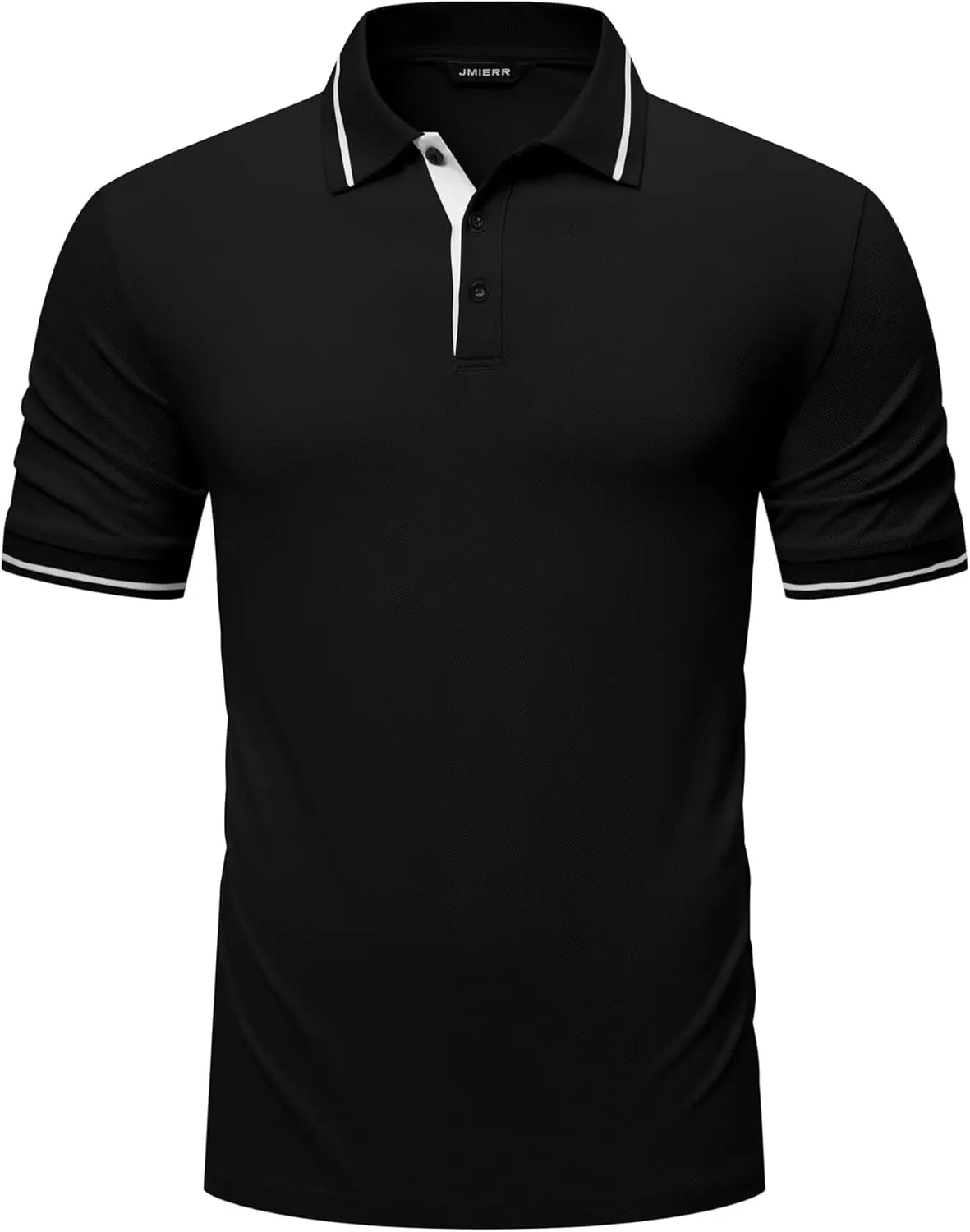 Men's Polo Shirts Classic Fit Button Up Short Sleeve Basic Cotton Tees Golf Work Tops