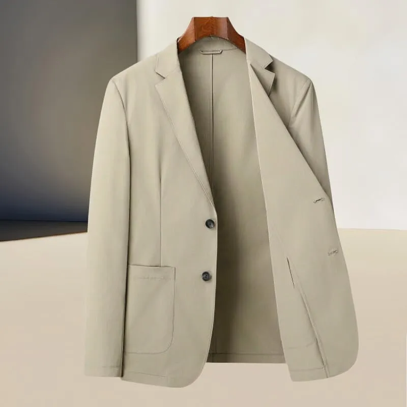 Men's Spring Autumn Trendy Business Single Young Solid Color Single Layer Lightweight Blazer Jacket Outerwear