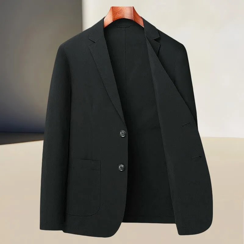 Men's Spring Autumn Trendy Business Single Young Solid Color Single Layer Lightweight Blazer Jacket Outerwear