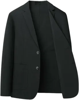 Men's Spring Autumn Trendy Business Single Young Solid Color Single Layer Lightweight Blazer Jacket Outerwear