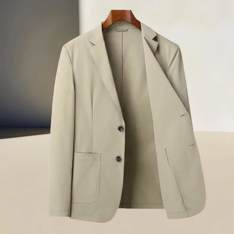 Men's Spring Autumn Trendy Business Single Young Solid Color Single Layer Lightweight Blazer Jacket Outerwear