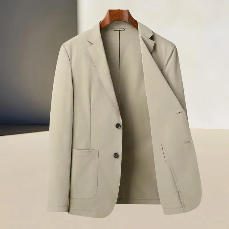 Men's Spring Autumn Trendy Business Single Young Solid Color Single Layer Lightweight Blazer Jacket Outerwear