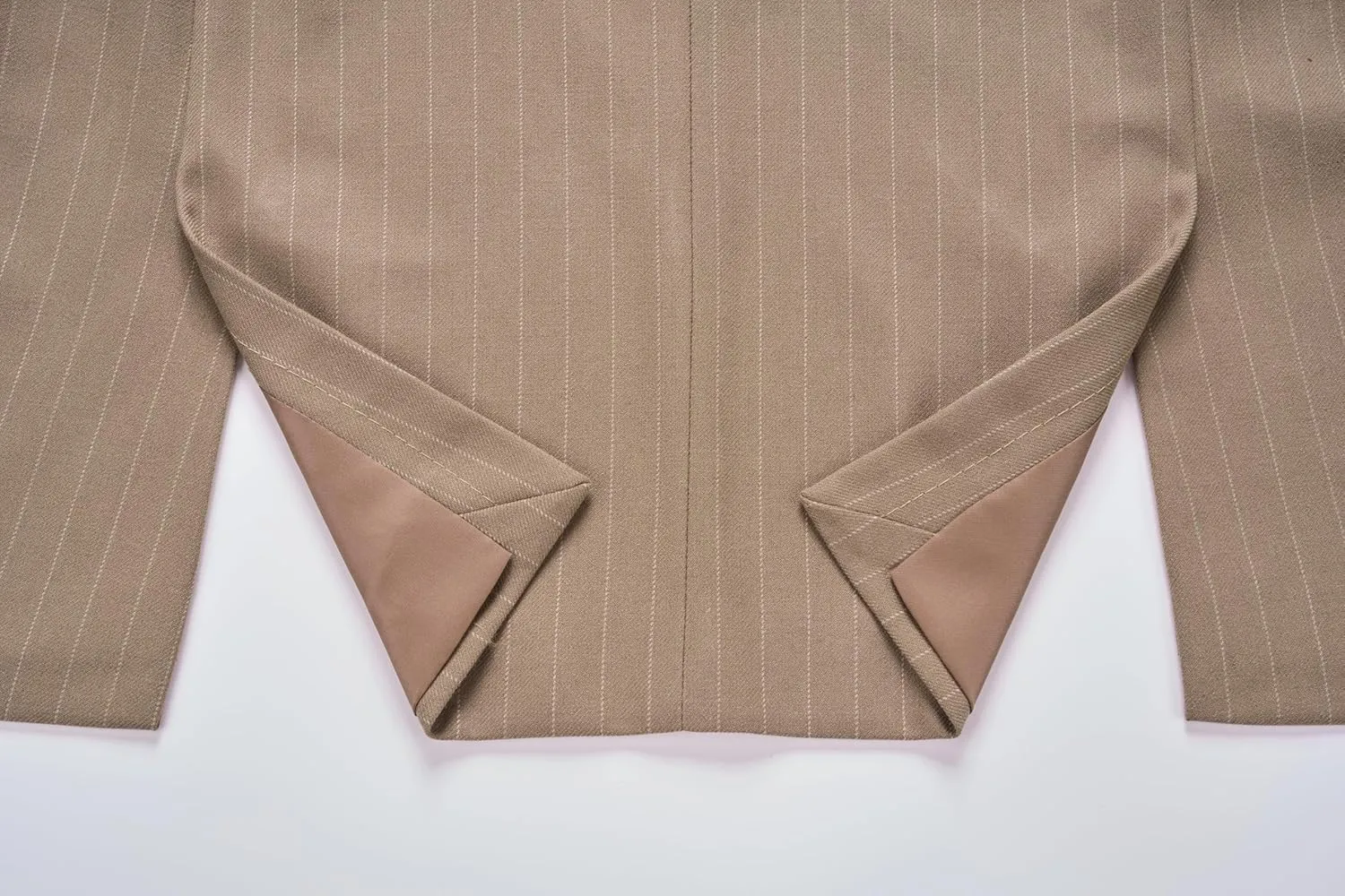 MOGU Mens Double Breasted Pinstripe Suit 2 Piece Slim Fit Tuxedo Formal Jacket and Pants for Business Wedding Prom