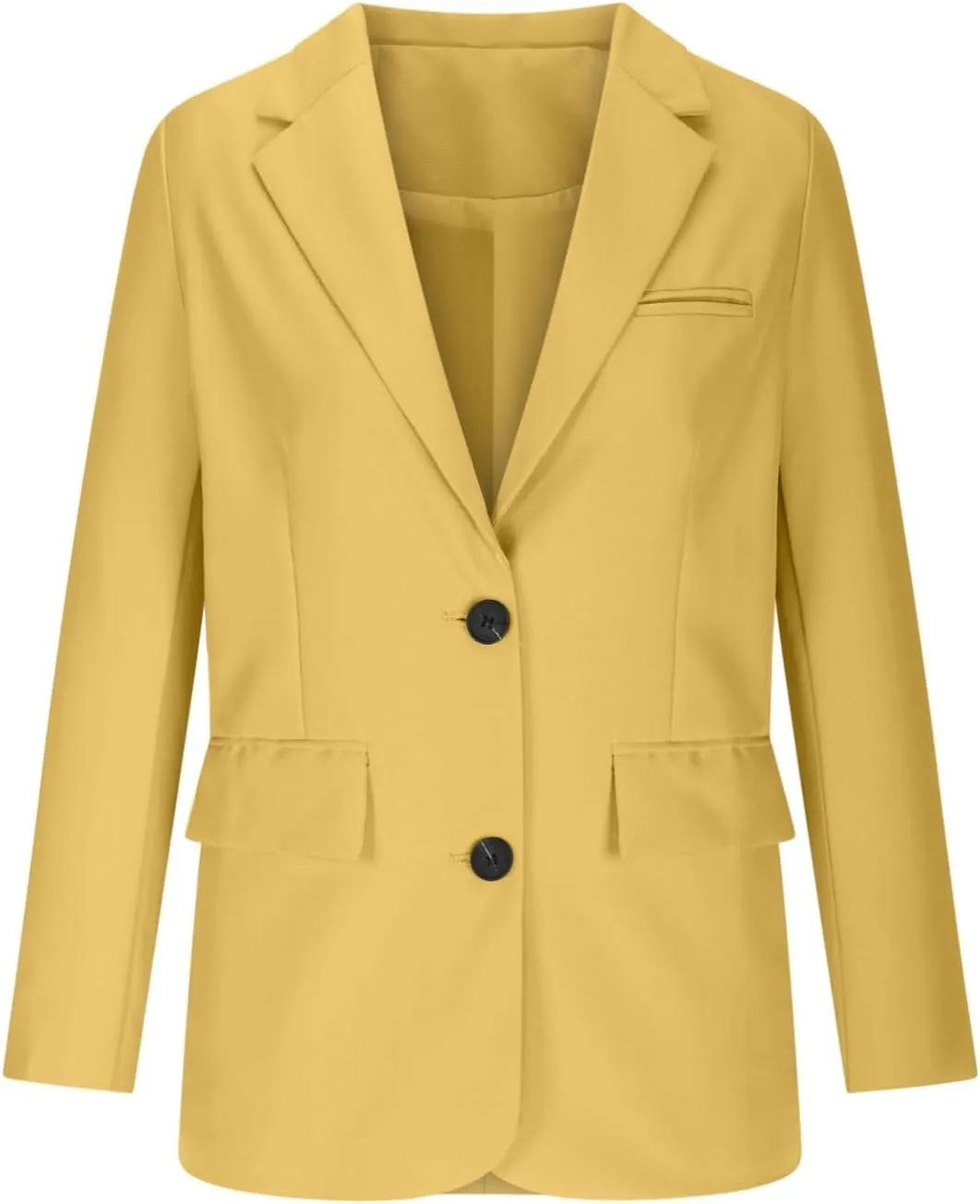 SEAOPEN Women's Business Casual Long Sleeve Blazer Open Front Lapel Jacket Suit Work Office Blazer with Pocket