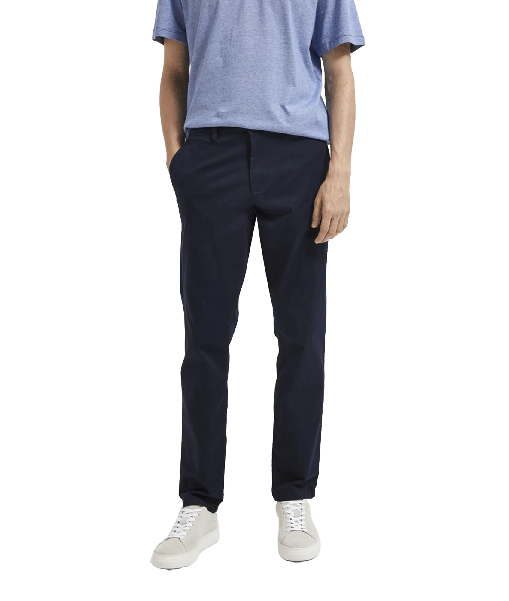 Slim Fit Flex Chinos - Navy