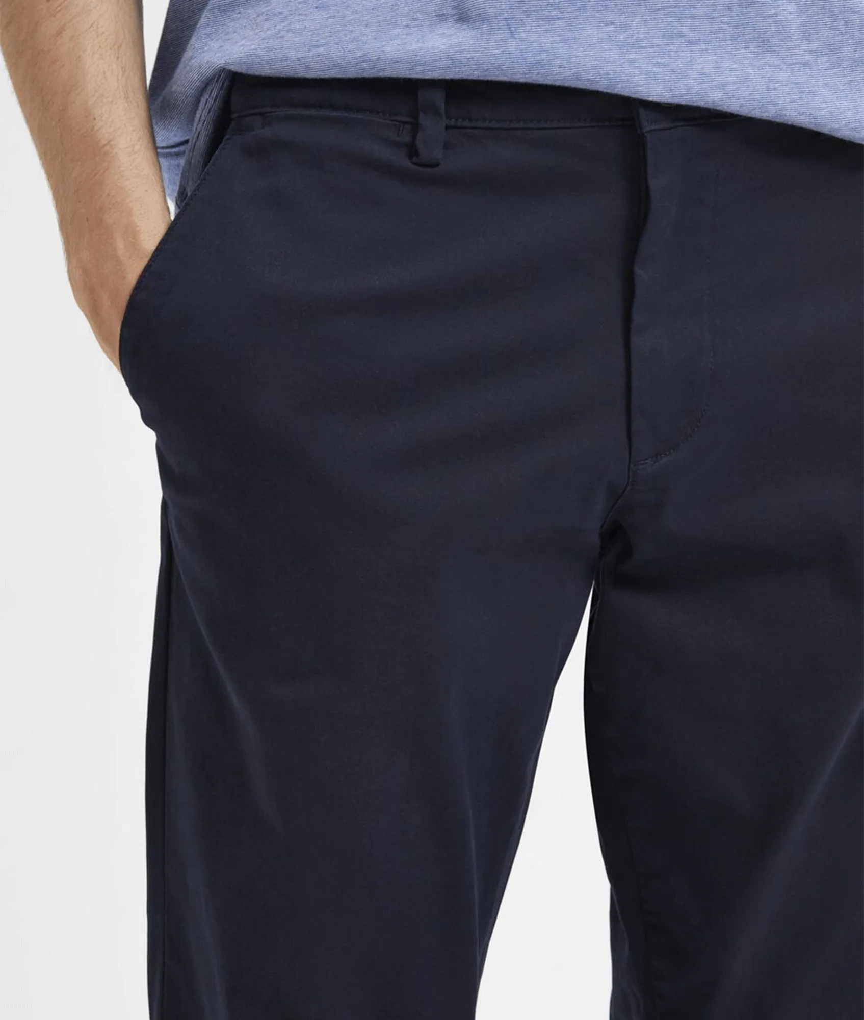 Slim Fit Flex Chinos - Navy