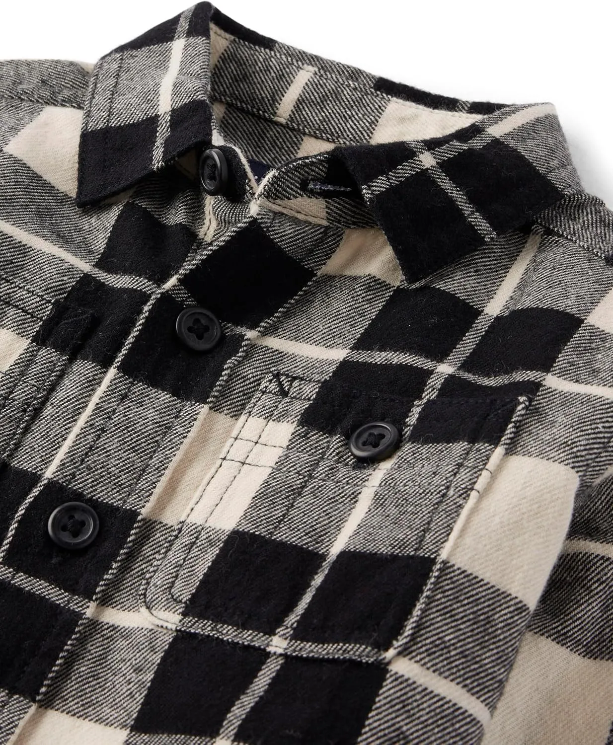 The Children's Place Baby Boys' and Toddler Long Sleeve Plaid Flannel Button Up Shirt