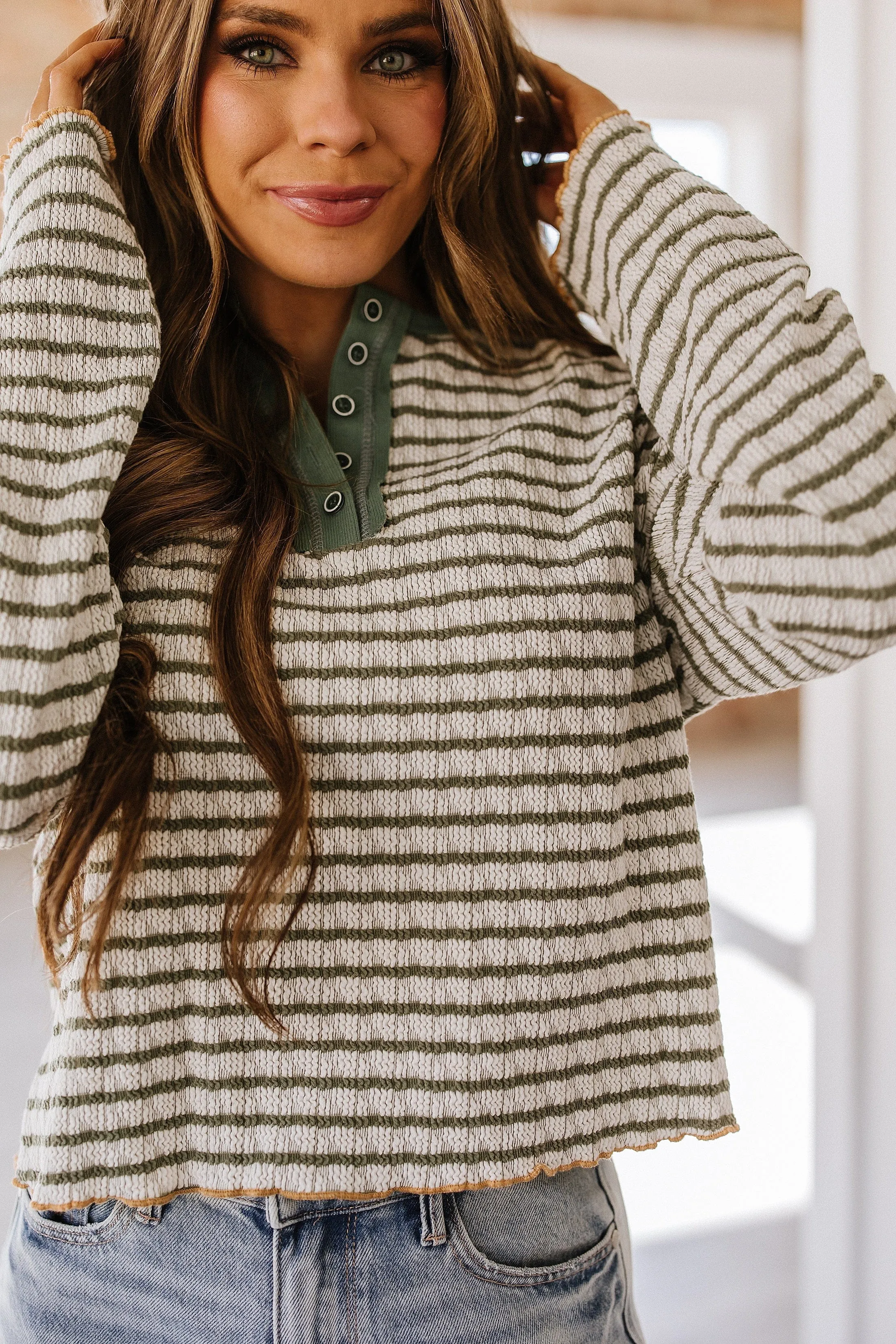 Tina Long Sleeve Henley Top